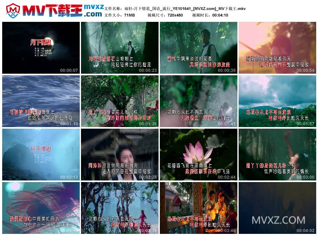 雨轩-月下情思_国语_流行_YE101641